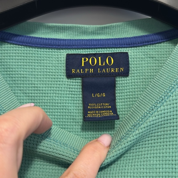 Polo Ralph Lauren thermal waffle shirt - Picture 2 of 3